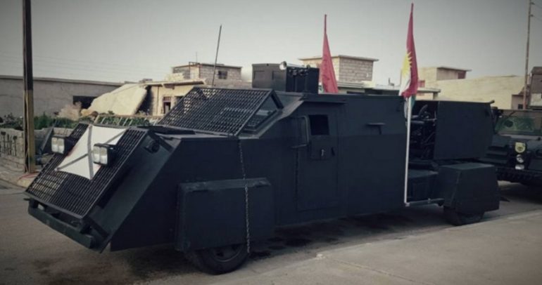 البيشمركة الكردية تستعد للمعركة  بدبابات محلية الصنع